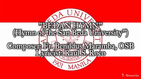 San Beda University Hymn .